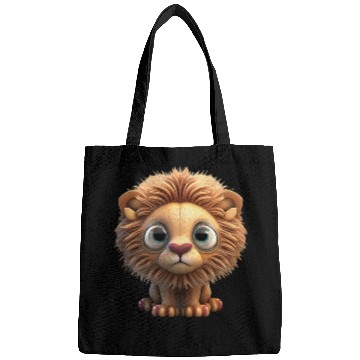 Discover Cute little lion comic character Bags