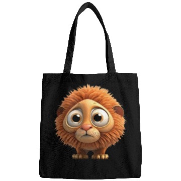 Discover Cute little lion comic character Bags