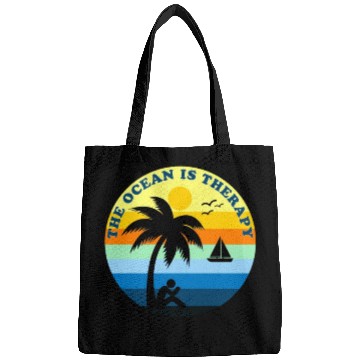 Discover The Ocean Is Therapy Bags