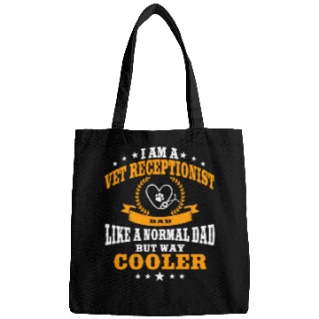 Discover Funny Vet Receptionist Dad Bags