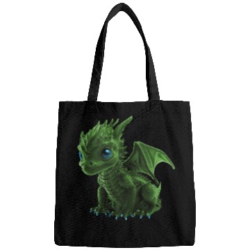 Discover green baby dragon Bags