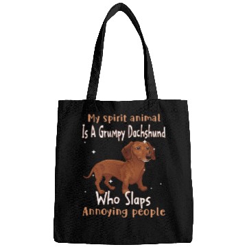 Discover My Spirit animal Is A Grumpy Dachshund Bags