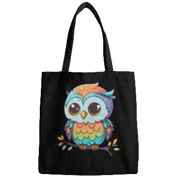 Discover Kawaii colorful owl Bags