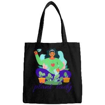 Discover Beautiful plant lady Bags