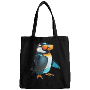 Discover Cool Winter Penguin with sunglasses Bags