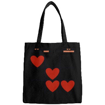 Discover Tic Tac Toe Red Heart vs. Black Heart Bags