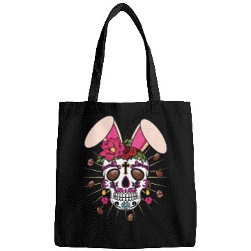 Discover Happy Easter Sunday Bunny El Dia De Los Muertos Bags