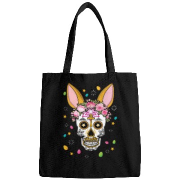 Discover Happy Easter Sunday Bunny Dia De Los Muertos Bags