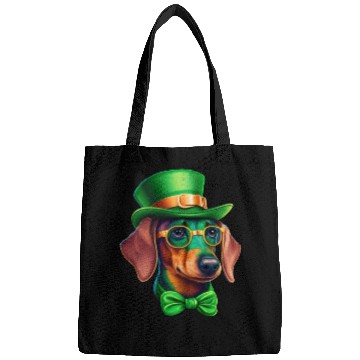 Discover St. Patricks Day Dachshund Wiener Dog Shamrock Bags