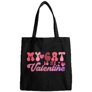 Discover my cat is my valentine Sublimation Bags