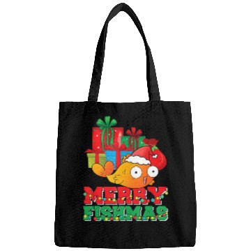 Discover Merry Fishmas Christmas Fish Lover Fisherman Ugly Bags