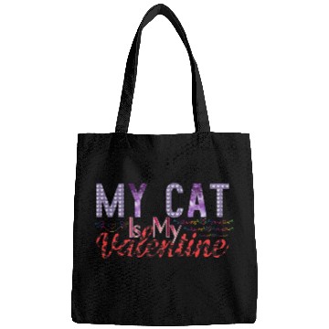 Discover My Cat Is My Valentine Sublimation Bags