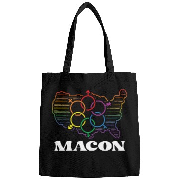 Discover Macon Pride Month Pride Flag LGBT Community LGBTQ Bags