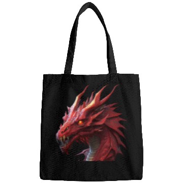 Discover red fierce dragon Bags
