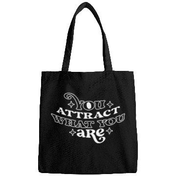Discover Law of Attraction Typography Manifest Quote Bags