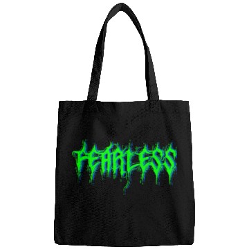 Discover FEARLESS Logo Art Green Bags