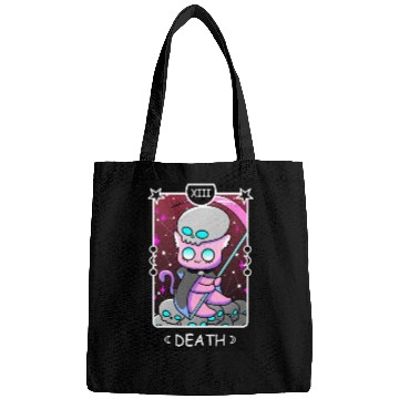 Discover Kawaii Pastel Goth Tarot Card Death Grim Reaper Cu Bags