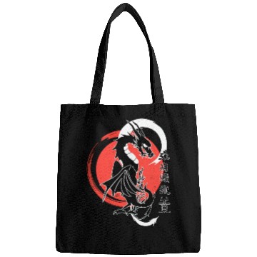 Discover Black dragon, red moon Bags