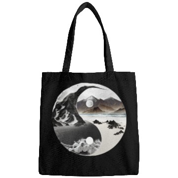 Discover Ying Yang - mountains - beach Bags