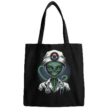 Discover Alien Nurse Stethoscope Syringe UFO Bags
