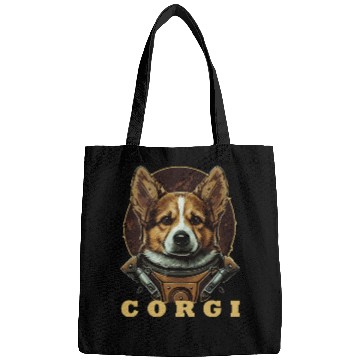 Discover Astronaut Corgi Space Astronomy Galaxy Lover Funny Bags