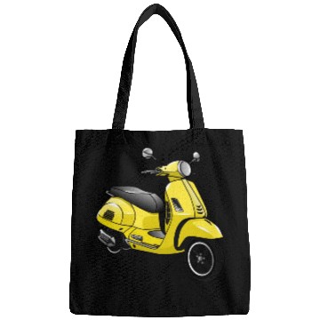 Discover Moped Motorcycle Cartoon Illustration Bags
