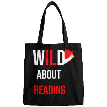 Discover Wild about reading dr teacher red and white stripe Bags