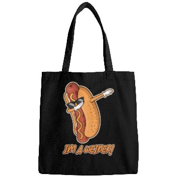 Discover I'm a weiner Funny Dabbing Dance Hotdog Lover Pun Bags