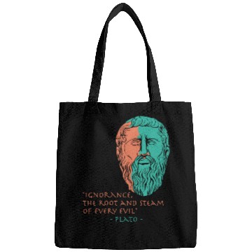 Discover Plato Stoic Philosophy Quote Bags
