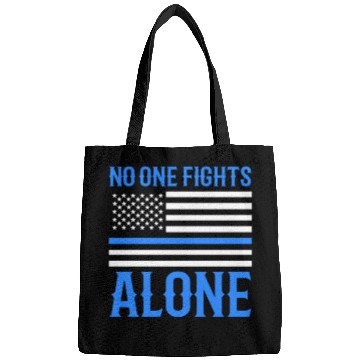 Discover No One Fights Alone Thin Blue Line Police Bags