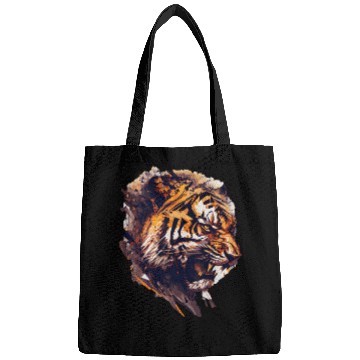 Discover Geometric Tiger Head Abstract Polygonal Wild Anima Bags