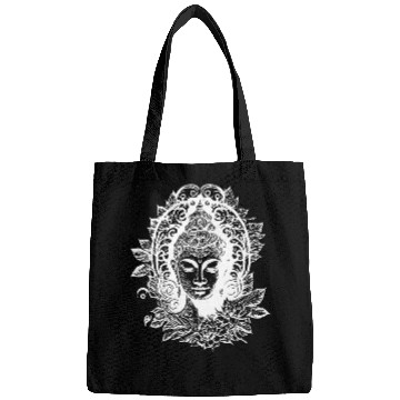 Discover Meditating Buddha Enlightenment Portrait Bags