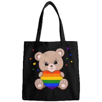 Discover Pride with cute litte lear with heart Bags