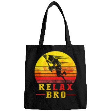Discover Relax Bro Lacrosse Player Gift in Retro Vintage Bags