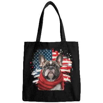 Discover America USA Flag 4th Of July American Dog Lover Bags