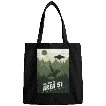 Discover Welcome To area 51 Bags