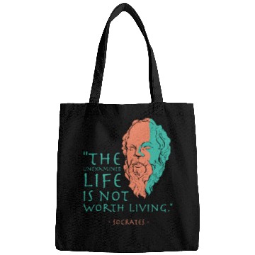 Discover Socrates Stoic Philosophy Quote Bags