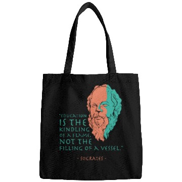 Discover Socrates Stoic Philosophy Quote Bags