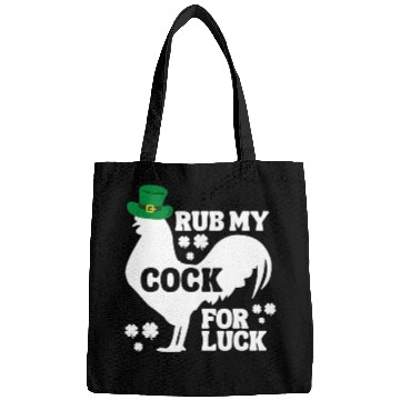 Discover Rub My Cock for Good Luck, Funny St Patrick's Day Bags