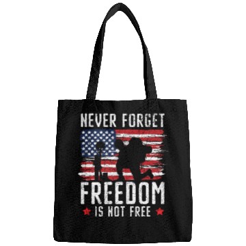 Discover Never Forget Freedom Is Not Free USA Memorial Day Bags