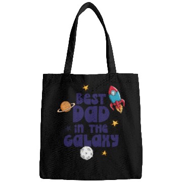 Discover Best Dad in the Galaxy Bags
