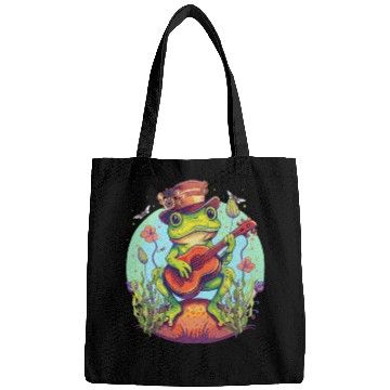 Discover Cottagecore Steampunk Guitarist Frog Dark Academia Bags