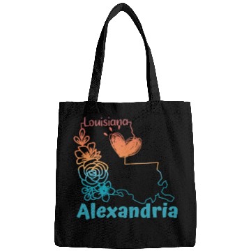 Discover I love my home town Alexandria Louisiana Bags