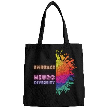 Discover NEURODIVERSITY embrace brain awareness Bags