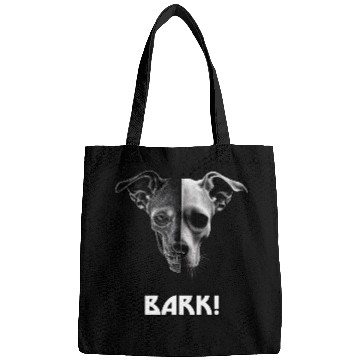 Discover Bark! Dog Skull, Skully Doggy, Heavy Metal Dog Bags
