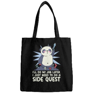 Discover Procrastinating Panda Lover Side Quest Panda Bags