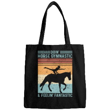 Discover Funny Equestrian Horse Vaulting Retro Bags