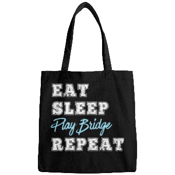 Discover Funny Play Bridge Card Game Eat Sleep Repeat Bags