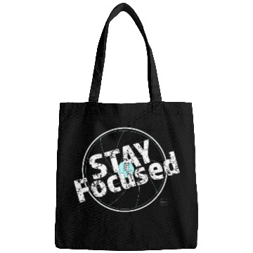 Discover Stay Focused Photography Merch Bags