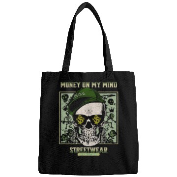 Discover Money On My Mind Graffiti Skull Bags